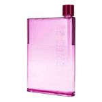 NOBILEA Size Water Bottle, Notebook Memo Style Reusable Portable Ultra Slim Water Bottle for Men, Women, Kids, Travel, School Office Pack of 1, Plastic (500ml, Multicolor)
