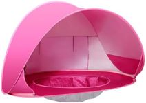 YAVAYI Baby Beach Tent Pink Pop Up Shade with Infant Pool Cabana UV Protection Waterproof Sun Shelter Umbrella for Baby Toddlers