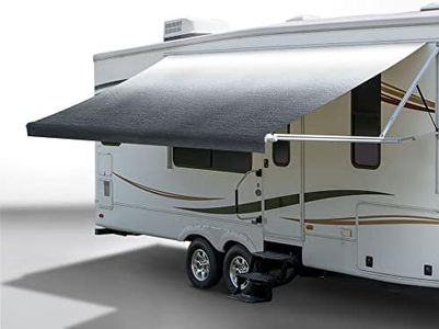 RecPro RV Awning Fabric Replacement | Width Options from 8 Feet to 22 Feet | Variety of Color Options | 8' (96") Length RV Awning Replacement | Premium Vinyl (14' - Actual Width 13' 1", Gray Fade)