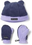 Columbia Toddler Unisex Rugged Ridge Beanie and Mitten, Nocturnal/Paisley Purple, One Size