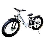 Nexzu Stormrider 26x4” Electric Fat Bike for Adults | 350W Rust & Waterproof Powertrain | Patented 36V 13Ah Swappable Battery | Headlight & Horn | Pedal Assist + Throttle Mode- Pearl White