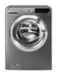 Hoover H-Wash 300 H3WS69TAMCGE Freestanding Washing Machine, Chrome Door, WiFi Connected, 9 kg Load, 1600 rpm, Graphite