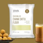 JIWA healthy by nature Cold Pressed Organic Chana Sattu Flour|High Protein|High Fiber|Roasted Bengal Gram Atta|Certified Organic & Naturally Gluten Free|100% Natural & Whole Grain|1 Kg