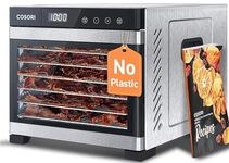 COSORI Premium Food Dehydrator Machine(50 Free Recipes), 6 Stainless Steel Trays with Digital Timer and Temperature Control for Beef,Jerky,Fruit,Dog Treats,Herbs