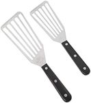 Fish Spatula, 2 Pack Stainless Steel Metal Spatula, Slotted Spatulas for Cooking, Flipping, Turning, Frying and Grilling