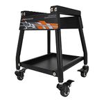 JFG RACING Dirt Bike Stand Detachable Dirt Bike Maintenance Stand Movable Pit Bike Stand with Wheels and Tool Tray