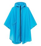 Waterproof Rain Cape Poncho for Boys Girls(Blue,Medium)