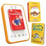 voxblock Wifi & Screen-Free, Portable Kids Audio Book Player | Younger Listeners Starter Pack - Paddington Book, Pippi Longstocking Kids Audio Books