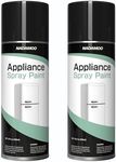 NADAMOO Matte White Appliance Spray Paint, Rust-Resistant Formula to Renew Old Refrigerators, Air-conditioners, Washers, Sockets, 2 Cans