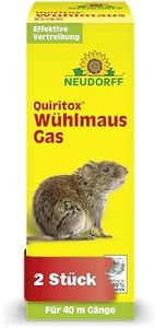 Neudorff Quiritox WühlmausGas  – Vertreibt zuverlässig Wühlmäuse und Maulwürfe, ohne sie zu schädigen. Für 40 m Gangsystem, 2 Stück