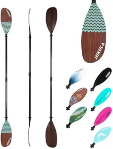 HIKULA Adjustable Carbon Fiber Shaft Kayak Paddle, Kayaking Oars with Reinforced Nylon Blade for Adults, 4 Piece, 86in/220cm to 90in/230cm