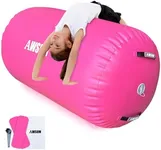 AWSUM Air Roller Gymnastics Barrel Inflatable Tumbling Mat Back Handspring Trainer for Octagon Mat Gym Home Gymnastics Equipment 1 PCS，No Electric Pump