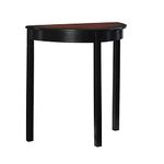 Linon Lune Black Wood Console Camden Table, 26" w x 13" d x 28" h, Cherry Demi