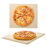 Unicook Pizza Stone for Oven and Grill, 13 inch Square Ceramic Grilling Stone, Heavy Duty Pizza Pan, Thermal Shock Resistant Baking Stone for BBQ and Grill, Making Crispy Pizza, Bread, Cookie and More