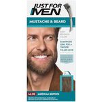 Dcom J.Ust For Men Brush-In Color Gel Mustache & Beard Medium Brown M-35