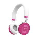 Puro Sound Labs JuniorJam Plus Volume Limiting Headphones for Kids, Safer Audio to Protect Hearing- Adjustable Bluetooth Headphones for Tablets, Smartphones, PCs- 22-Hour Battery Life- Pink