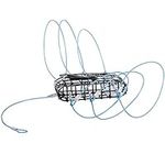 A1FISHER 1PCS Crab Snare Trap with Galvanized Steel Mesh with 6 Blue Loops for Dungeness, Rock Crab Crabbing Equipment