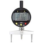 CGOLDENWALL High accuracy digital radius gauge Electronic Inside and Outside Radius Gage with 10mm /20mm /30mm /60mm/100mm changeable measuring jaw Blue 0.2" - 27.5"/5 mm - 700 mm