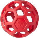 JW Hol-ee Roller Dog Toy Treat Ball Durable Rubber Dog Toy, Chew Treat Dispensing Dog Ball - Medium