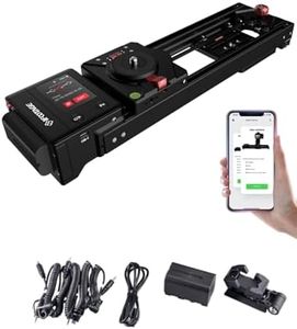 IFOOTAGE Shark Slider Nano Bundle, deslizador de cámara motorizado de 2 ejes de 16.6 pulgadas, control de pantalla táctil APP/IPS, estabilizador de video mini deslizante, carga útil de 8 libras