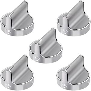 Techecook Upgraded W10766544 Gas Stove Knobs Replacement for WFG540H0ES0 WFG540H0ES1 Whirlpool Gas Range Knobs, Replace W10430807 W10676228 AP5958476 4248219 EAP10067059 PS10067059 (5PACKS)