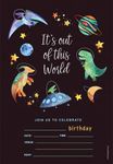 TambolaTickets.com Birthday Party Invitation Cards Dinosaur Theme, 25 Fill-in Invitation Cards with Envelopes (5 * 7 inches) - ICB20