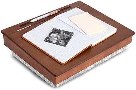 LAPGEAR Schoolhouse Lap Desk with Storage Compartments - Acacia Wood - Java - Style No. 45072