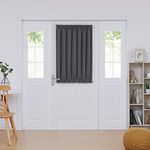 Deconovo Door Curtain Blackout Door Window Curtains for Front Door French Door Curtain with Tieback Kitchen Curtains Door Blinds for Door Window 54x40 in Dark Grey 1 Panel