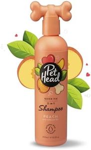 Pet Head Quick Fix 2 in 1 Dog Shampoo and Conditioner | Peach Scent | Dog Shampoo and Conditioner for Smelly Dogs | Nourishes and Softens Coat & Skin | Vegan | Gentle Formula for Puppies | 300ml