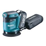 Makita DBO180RMJ 18 V Li-ion LXT 5-Inch Random Orbit Sander Complete with 2 x 4.0 A h Batteries and Charger in a Makpac Case