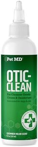 Pet MD Otic Clean Dog Ear Cleaner for Cats and Dogs - Effective Against Infections Caused by Infections, Itching and Controls Ear Odor - 8 oz (Cucumber Melon)
