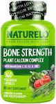 NATURELO Calcium Supplement - with Vitamin C, Vitamin D3, K2, and Calcium Magnesium Zinc for Bone Strength with Calcium 600mg - Plant-Based, 360 Vegetarian Capsules, Non-GMO, Soy & Gluten-Free