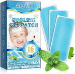 Cooling Gel Patch for Kids and Adults, Peppermint and Natural Plant Extracts, Summer Cool Stickers, Physical Cooling Gel PatchCooling Patches for Fever Discomfort (16PCS)