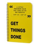 AccuPrints Daily Planner Undated, Schedule Your Day, Manage to-do List, Goals Tracker, Wellness Tracker - 3 Month Planner (Yellow/Get Things Done)