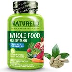 NATURELO Whole Food Multivitamin for Men 50+ - with Natural Vitamins, Minerals, Organic Extracts - Vegan Vegetarian - For Energy, Brain, Heart and Eye Health - 120 Capsules