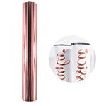 WDragon Glossy Holographic Opal Craft Vinyl Chrome Adhesive Permanent Vinyl Sheet Roll for Silhouette Cameo Craft Cutter,30cm by 152cm (Rose Gold)