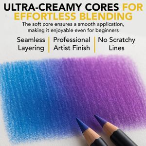 Castle Art 120 Colouring Pencils Set – Artist Quality Drawing Kit