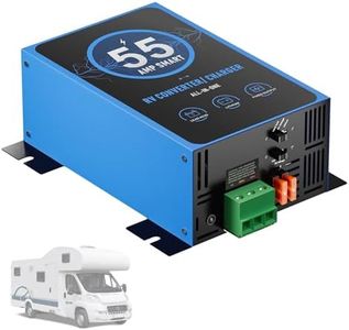 VUFUMSY RV Power Converter 55Amp, RV Converter 120V AC to 12V DC, 3 Stage Smart Battery Charging 13V to 16.5V Adjustable, Compatible with Lithium Lead Acid Battery, Easy to Install
