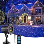 Laser Christmas Projector Lights Outdoor, Christmas Decorations Stars Light Show, Holiday Projector Decorations for House/Garden/Party