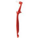 ANCLLO Espresso Machine Brush - Coffee Machine Cleaning Brush With Spoon - Group Head Brush - Coffee Machine Brush Cleaner - Red