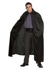 Rubie's Official Adult's Halloween Long Crushed Velvet Cape Costume - Black, One Size