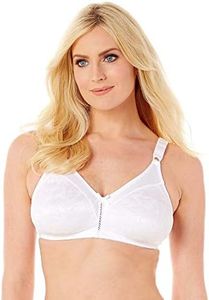 Bali Women's Double Support Spa Closure Wire-Free Bra, White, 34DD