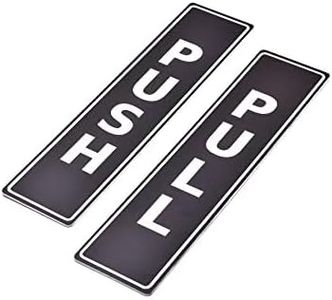 BLACK Push Pull Set Pair of Door Signs for businesses, restaurants, bars, hotels, schools, cafe. Tough 1.6 mm Thickness Material, Durable, Guaranteed not to Tear