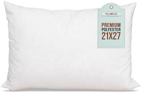 Pillowflex Premium Polyester Pillow Insert - 21"x27" Pillow Form - Machine Washable, Soft Standard Bed Sleeping Pillow, Large Rectangle Polyester Pillow Sham Stuffer - 1 Decorative Pillow