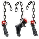 I LOVE FANCY DRESS Chained Severed Foot Halloween Prop Decoration - 74cm 29 inch - Creepy - Halloween Props - Pack of 3