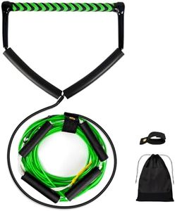 75FT No Stretch Wakeboard Rope and Handle, Floating Dyneema Wakeboard Tow Rope, 4 Sections Adjustable Water Ski Ropes for Wakeboarding, Waterskiing, Kneeboarding and Wakesurfing