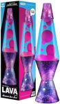 Lava Lamp - 14.5" Cosmic Flow - The Original Motion Lamp - Pink and Blue Liquid with Printed Base - Item #2409