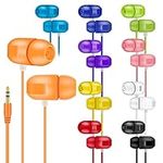 ZNXZXP Bulk Earbuds 100 Pack for Classroom, Wholesale Earbuds Headphones Earphones for Kids,Individually Bagged,Perfect for Students,Schools,Hospitals,Hotels,Library,Museums Multi Colored