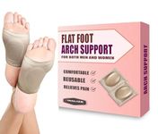 Finalize Flat Foot Arch Support for Men & Women | Medial Arch Support for Flat Feet Correction Sleeve with Cushion | Plantar Fasciitis Leg Foot Pain Relief Product | Free Size | For Orthopaedic Shoes Slippers Foot Arch Socks (Flat Foot Arch)