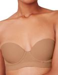 Pepper MVP Multiway Strapless Bra for Women | Underwire, Lightly Lined Cups, Multi-Way Convertible Straps | Strapless Bra for Small Chested Women | Tuscan Strapless Bra, Tuscan